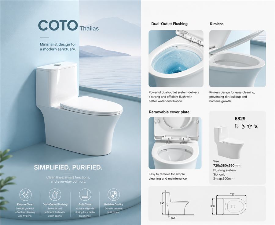 Bồn cầu một khối COTOzen 6829